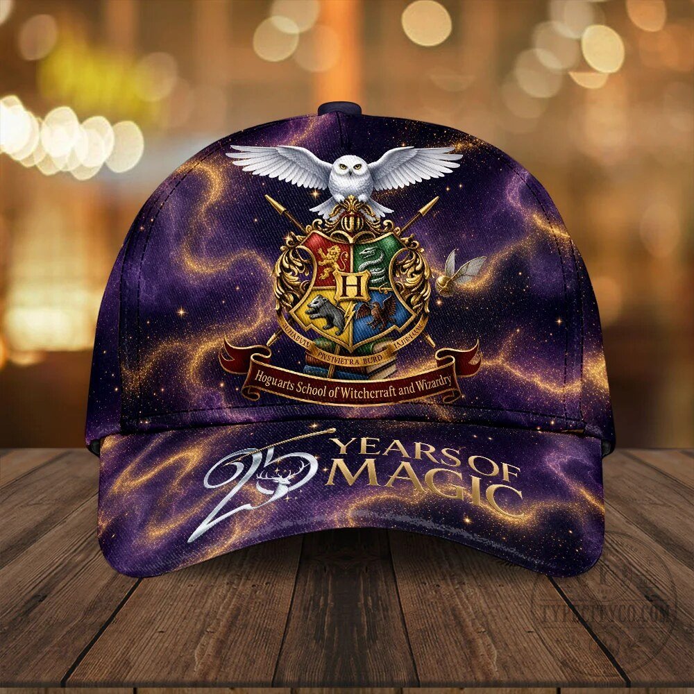 Harry Potter Hogwarts School of Witchcraft and Wizardry 25 Years of Magic Cap