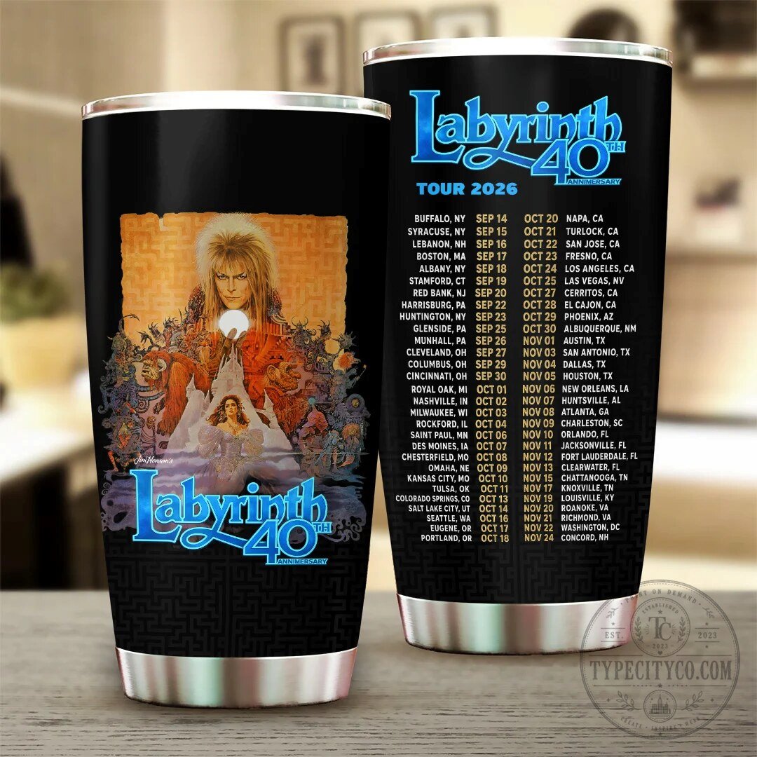 Labyrinth 40th Anniversary Tour 2026 Movie Poster Tumbler