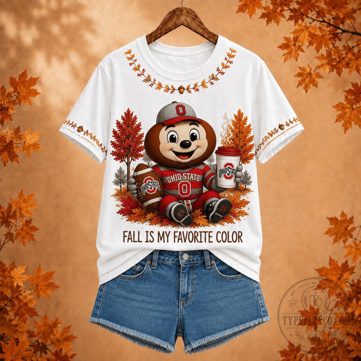 Ohio State Buckeyes | Premium NCAA Fall Football V-neck NY