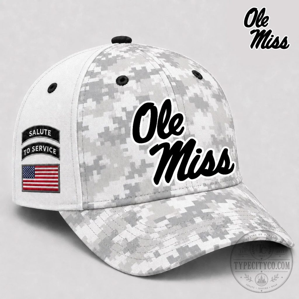 Premium Camo Cap for NCAA Salute To Service - Ole Miss Rebels Premium Camo Cap for NCAA Salute To Service - Ole Miss Rebels