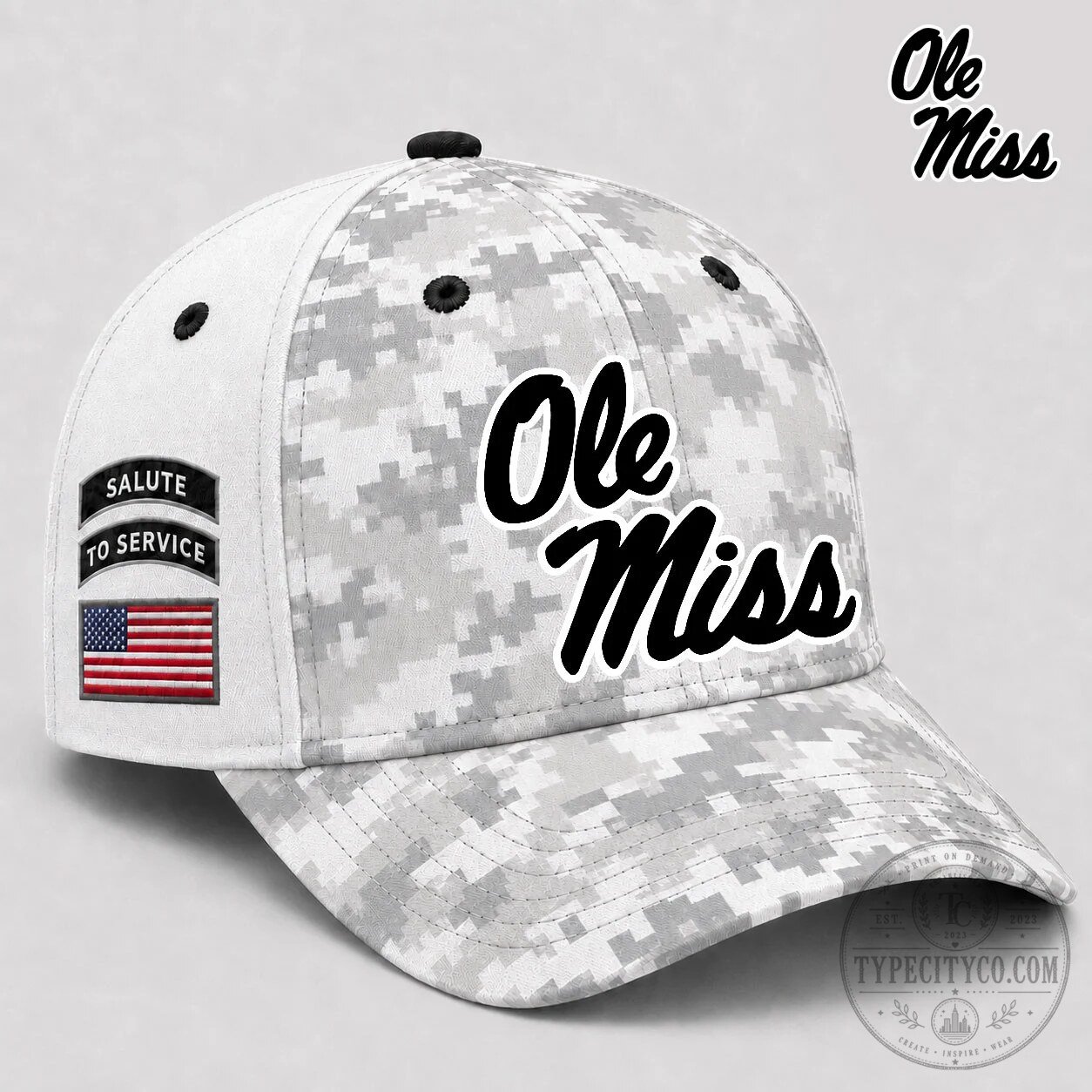 Premium Camo Cap for NCAA Salute To Service - Ole Miss Rebels