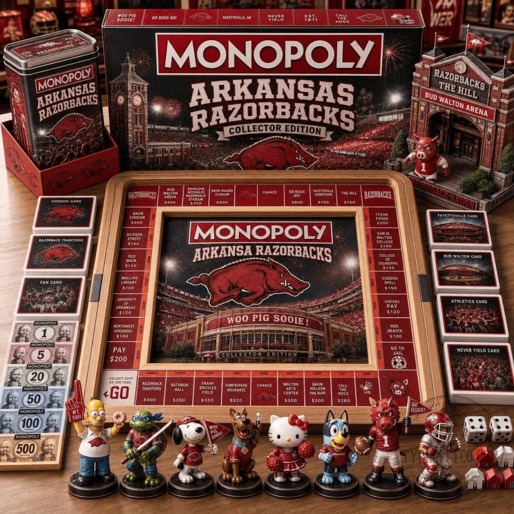 Monopoly University of Arkansas Razorbacks Collector Edition Board Game 42 Monopoly University of Arkansas Razorbacks Collector Edition Board Game