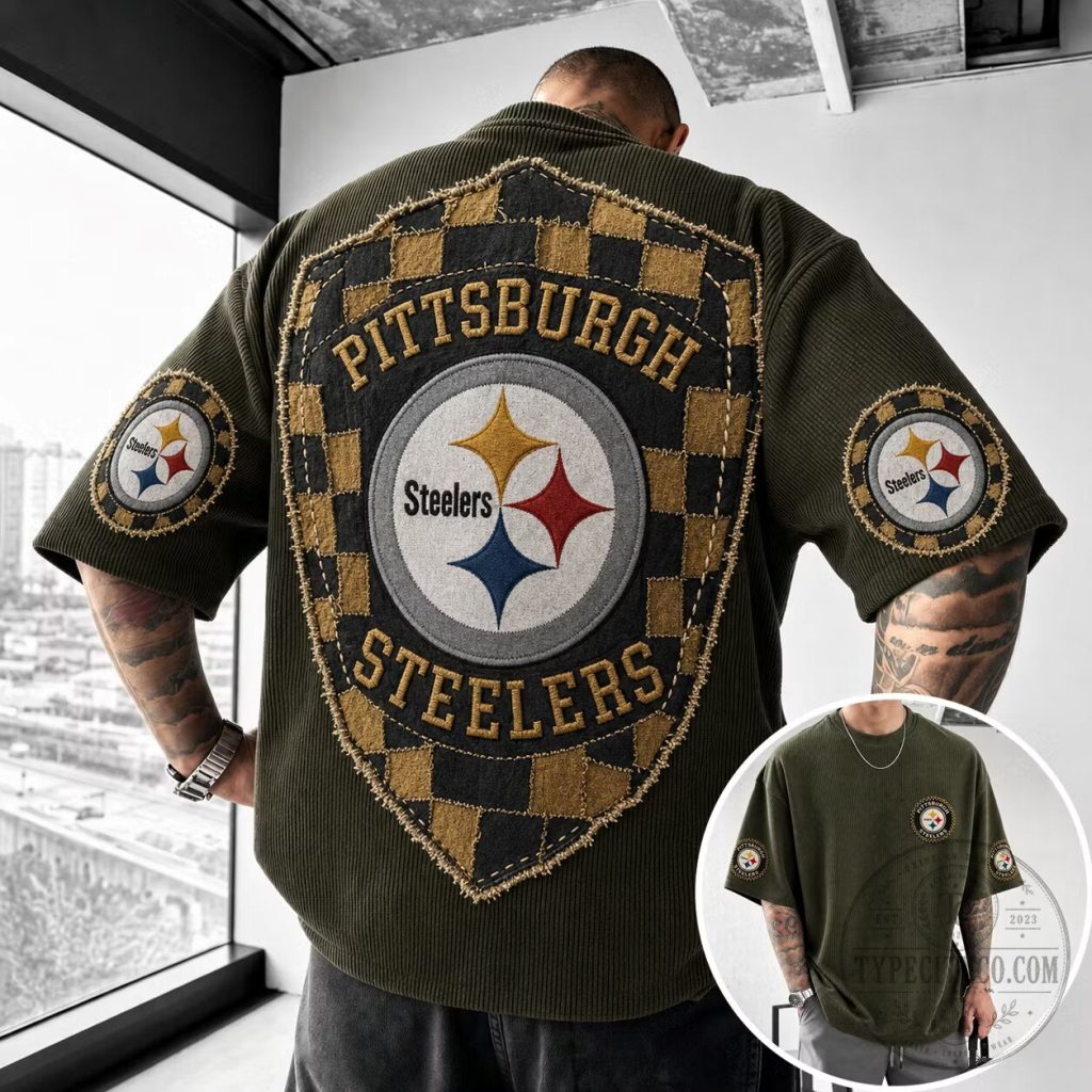 Pittsburgh Steelers American Football Team Embroidered Short-Sleeve T-Shirt Pittsburgh Steelers American Football Team Embroidered Short-Sleeve T-Shirt