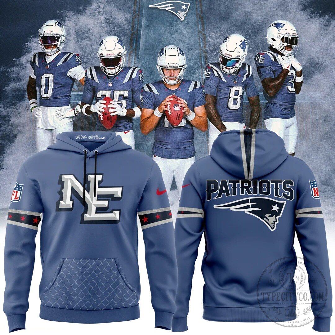 New England Patriots NFL Football Team Navy Blue Fan Hoodie