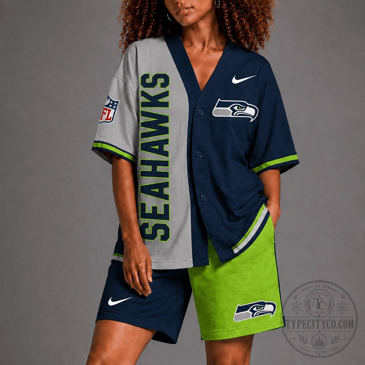 Seattle Seahawks National Football League Team Baseball Jersey