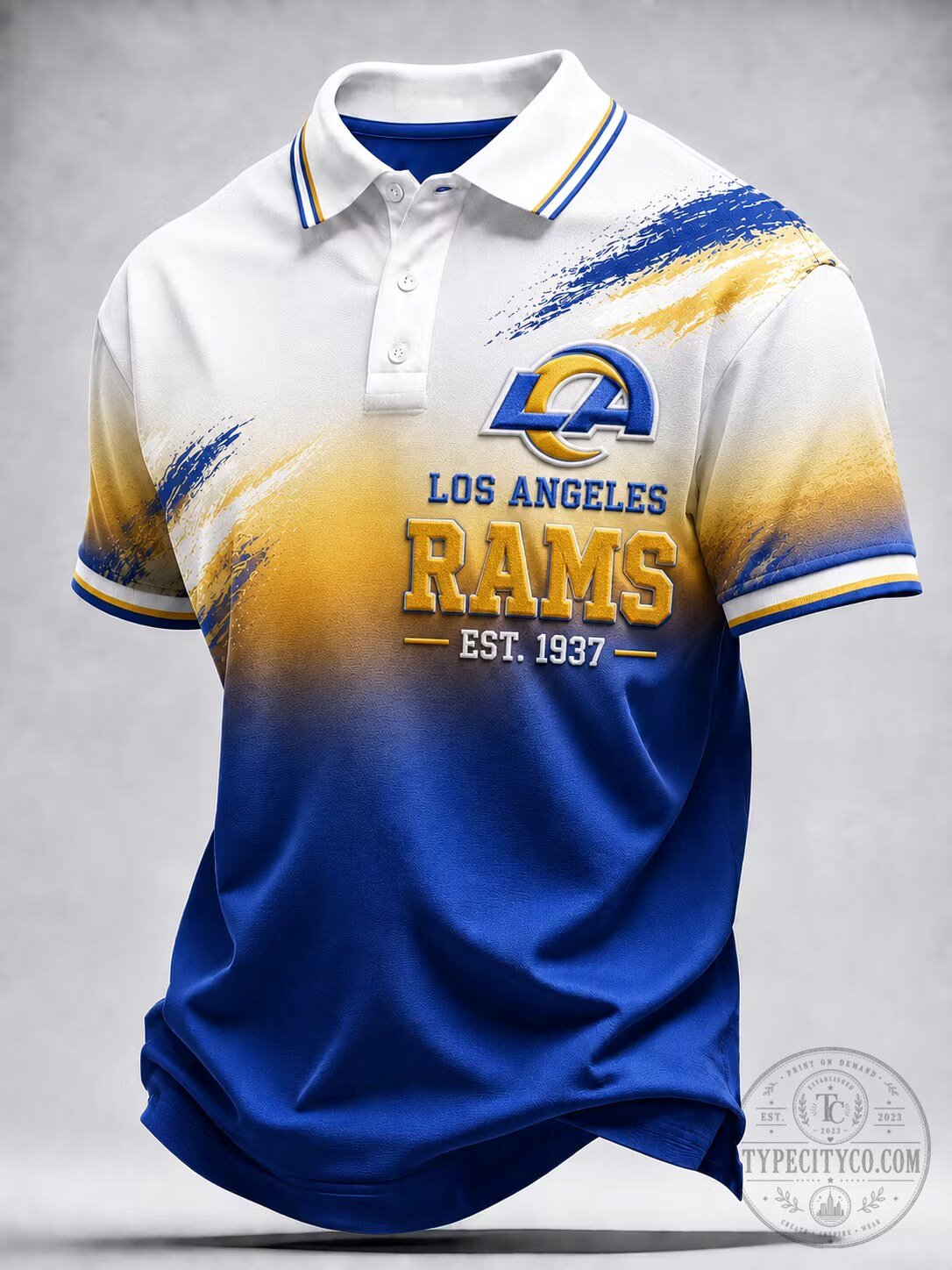 Polo Shirt for Fans of the Los Angeles Rams Football Team