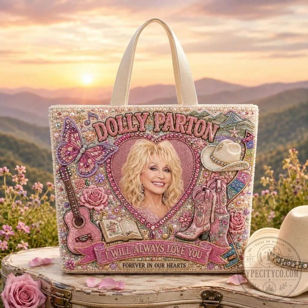 Dolly Parton I Will Always Love You Beaded Tote Bag Dolly Parton I Will Always Love You Beaded Tote Bag