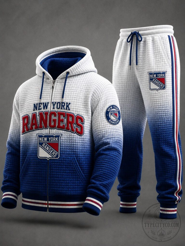 New York Rangers Gradient Hoodie and Jogger Pants Set 10 New York Rangers Gradient Hoodie and Jogger Pants Set