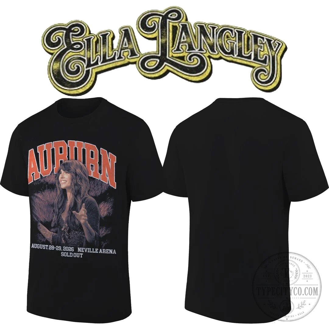 Auburn Tigers T-Shirt for Ella Langley's 2026 Dandelion Tour at Neville Arena