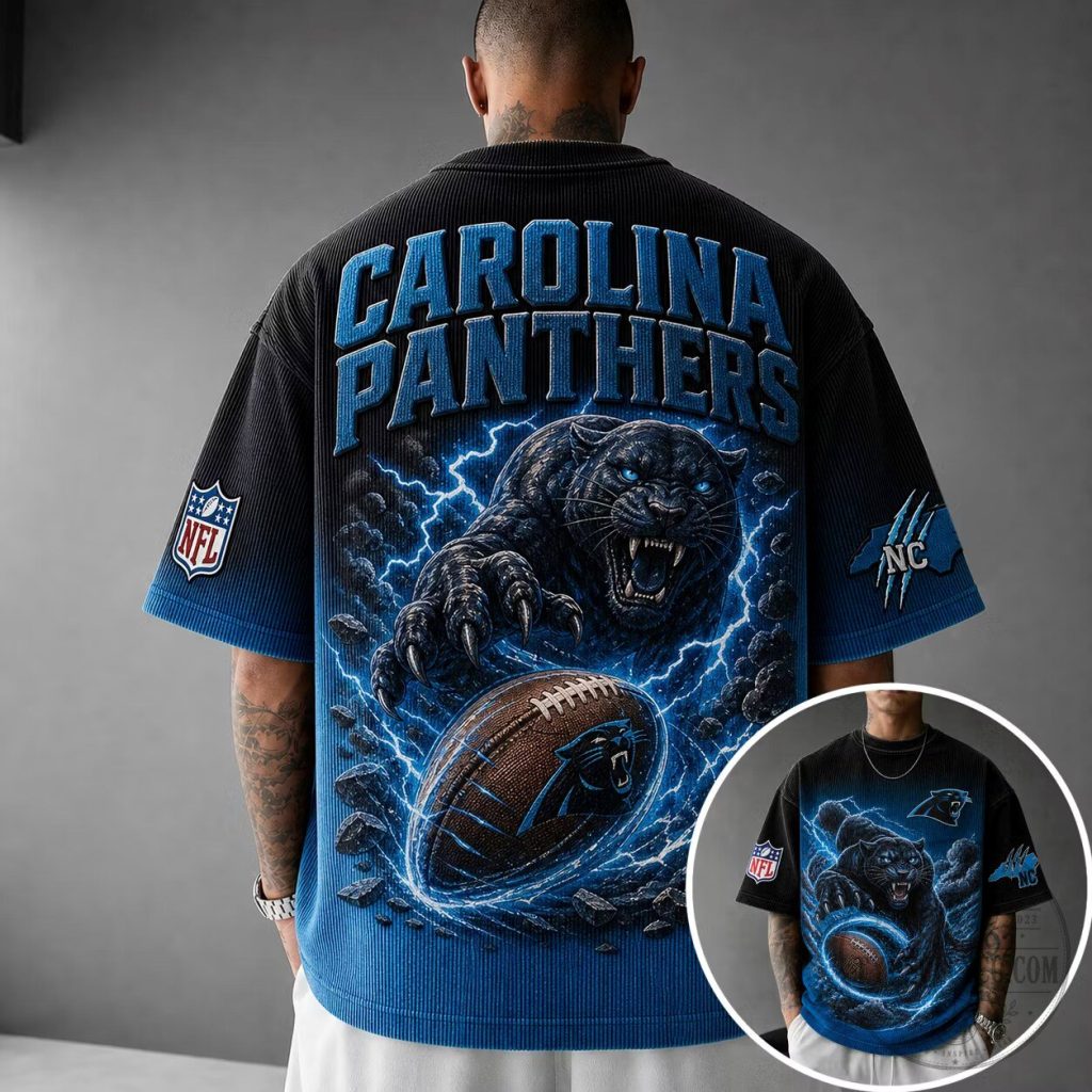 Carolina Panthers Electric Panther Football Fan Short-Sleeve T-Shirt 22 Carolina Panthers Electric Panther Football Fan Short-Sleeve T-Shirt