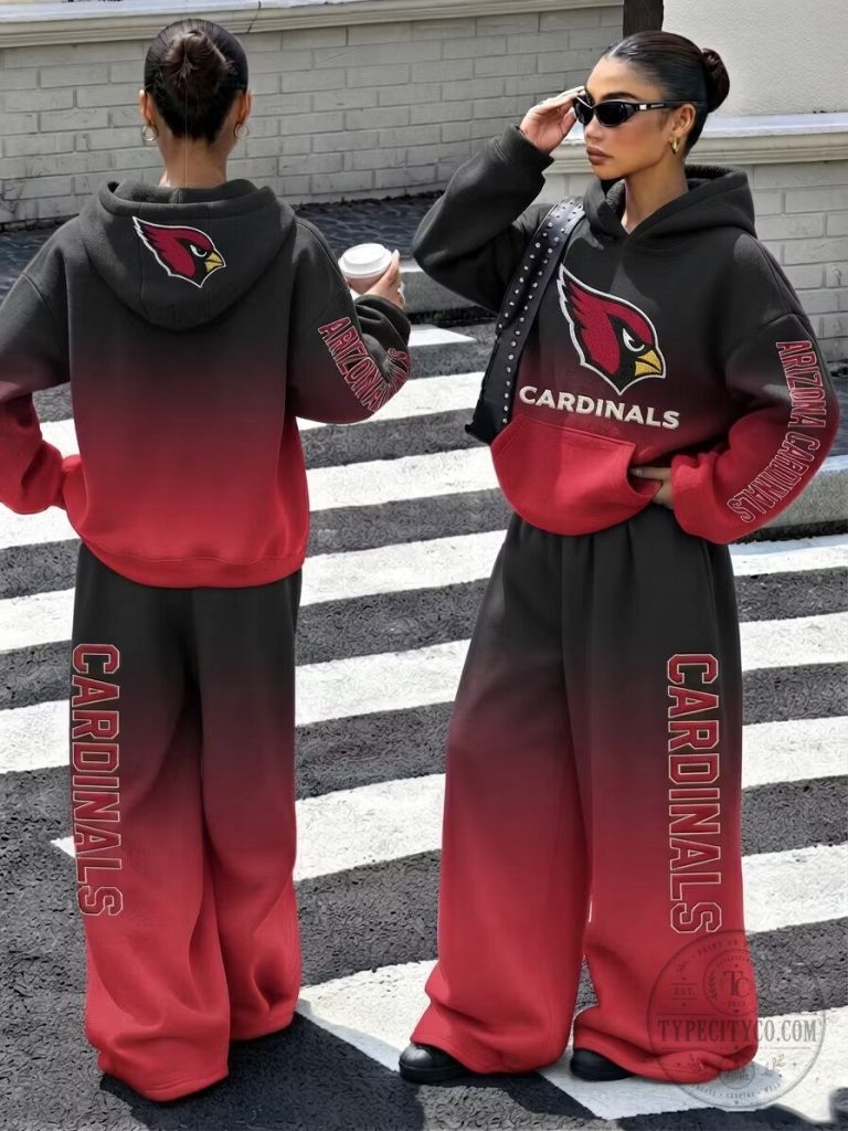 Arizona Cardinals Football Team Logo Ombre Black Red Hoodie and Pants Set 19 Arizona Cardinals Football Team Logo Ombre Black Red Hoodie and Pants Set