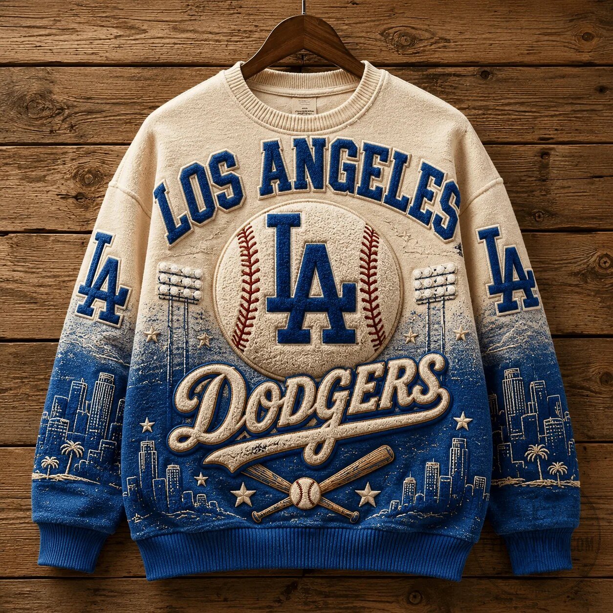 Los Angeles Dodgers Baseball Stadium Skyline Vintage Crewneck Sweatshirt 8 Los Angeles Dodgers Baseball Stadium Skyline Vintage Crewneck Sweatshirt