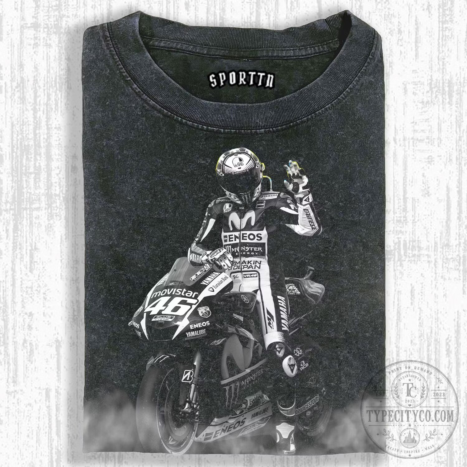 Valentino Rossi MotoGP Motorcycle Racing Number 46 Fan T-Shirt