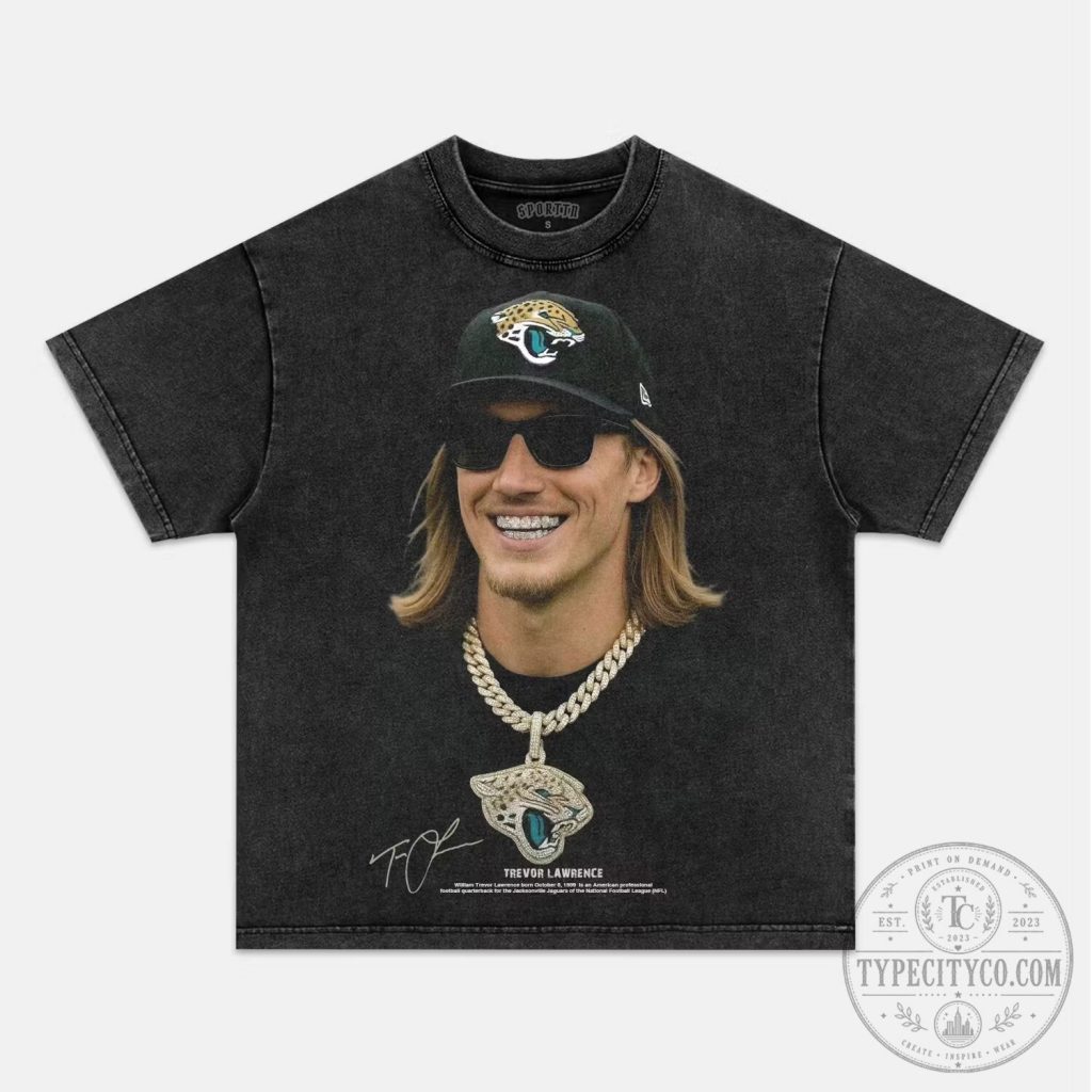 Trevor Lawrence Jacksonville Jaguars Football Player Graphic T-Shirt 6 Trevor Lawrence Jacksonville Jaguars Football Player Graphic T-Shirt