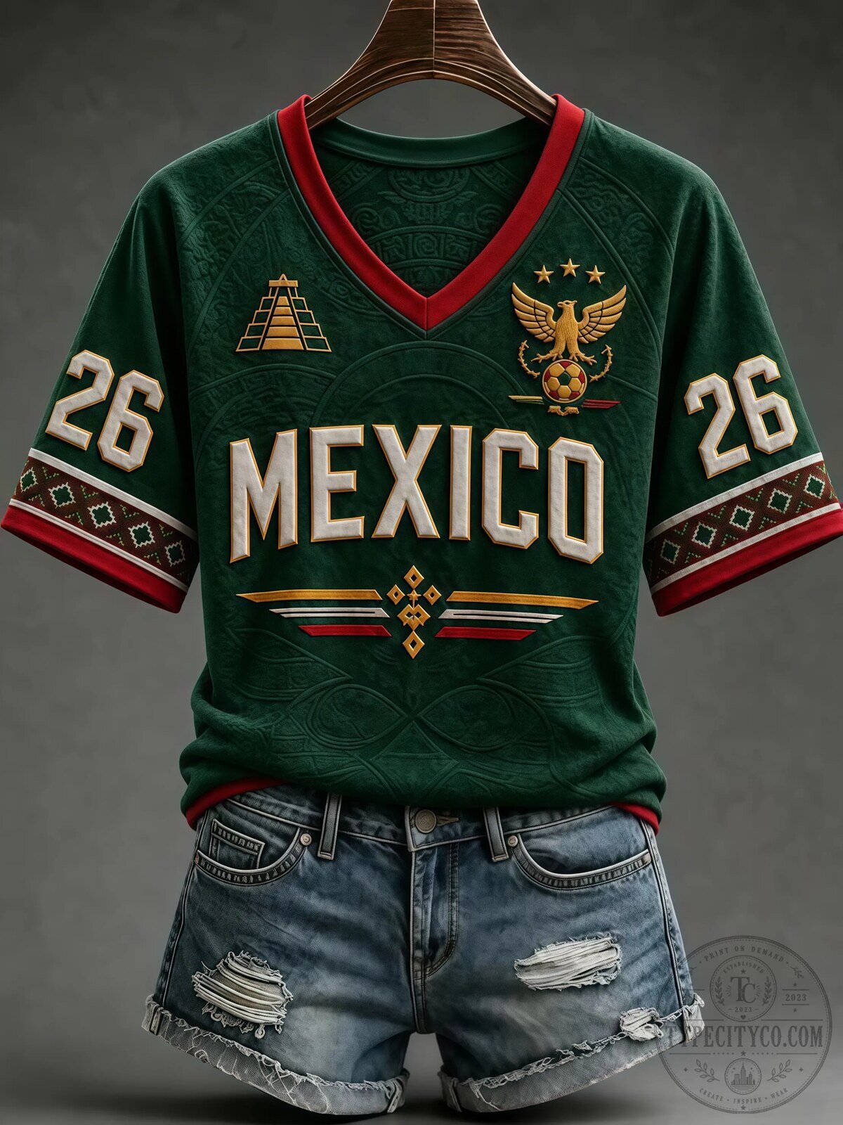 Mexico National Football Team Green Home Kit Soccer Jersey