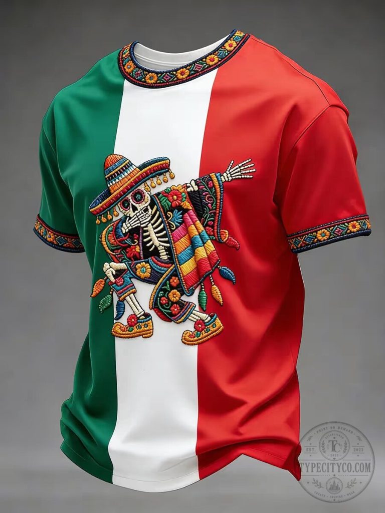 Cinco de Mayo Skeleton Dab Mexican Flag T-Shirt 28 Cinco de Mayo Skeleton Dab Mexican Flag T-Shirt