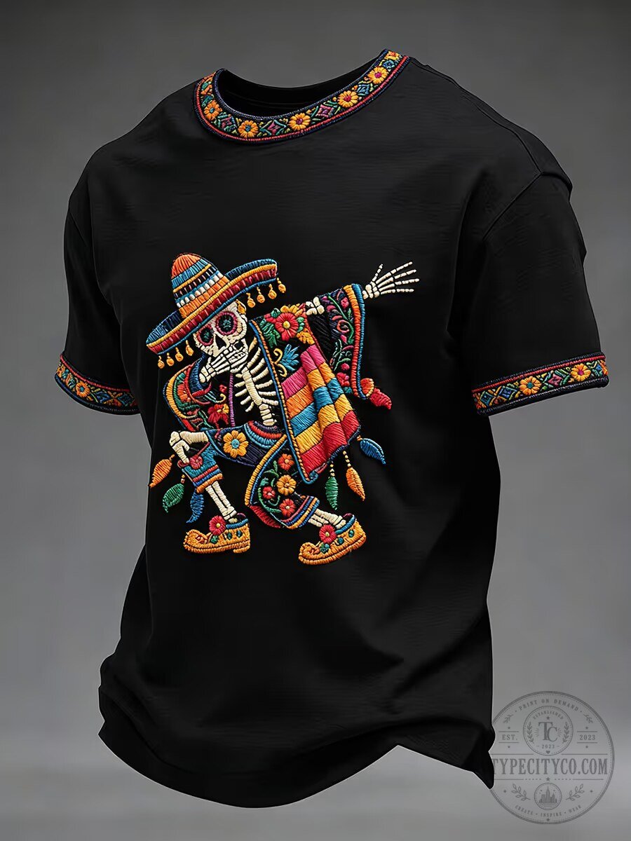 Cinco de Mayo Skeleton Dab Mexican Flag T-Shirt 7 Cinco de Mayo Skeleton Dab Mexican Flag T-Shirt
