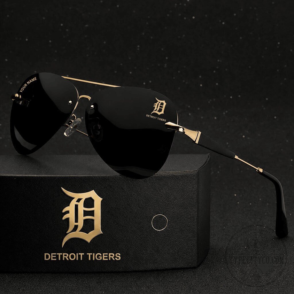 Detroit Tigers Major League Baseball Personalized Aviator Sunglasses