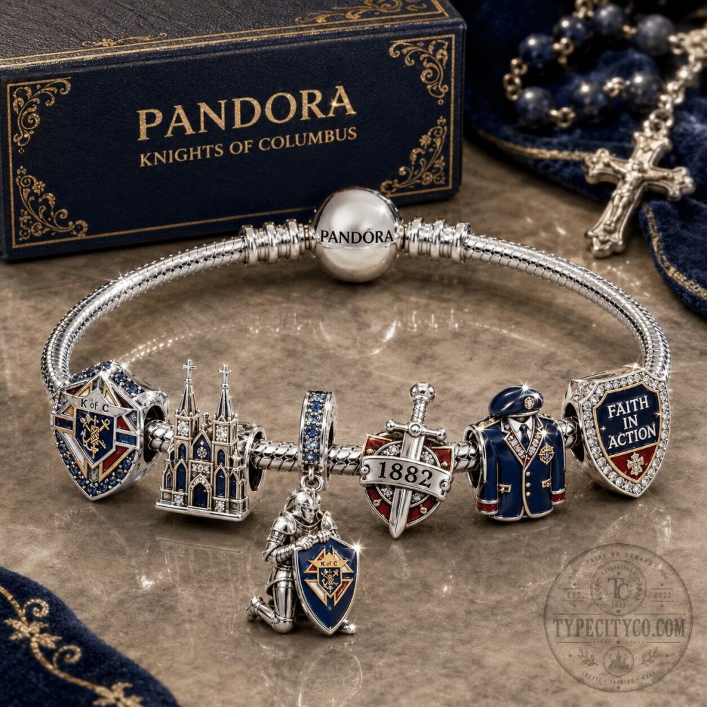 Knights of Columbus Silver Charm Bracelet Set with Pandora Charms Knights of Columbus Silver Charm Bracelet Set with Pandora Charms
