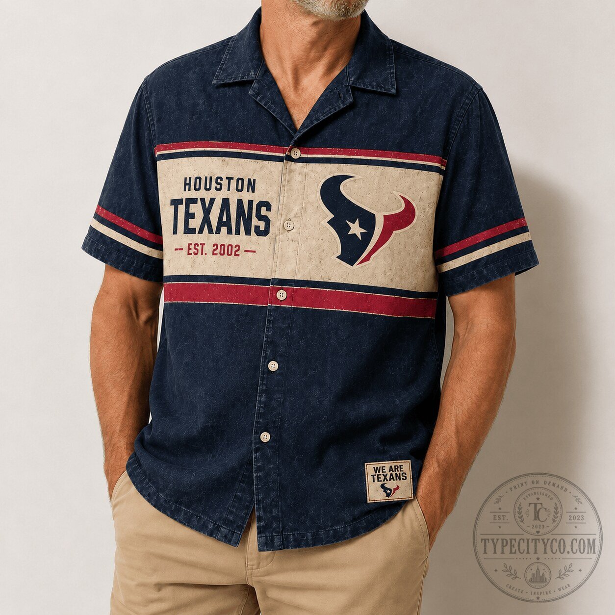 Houston Texans NFL Team Shirt Vintage Button-Up Hawaiian Shirt