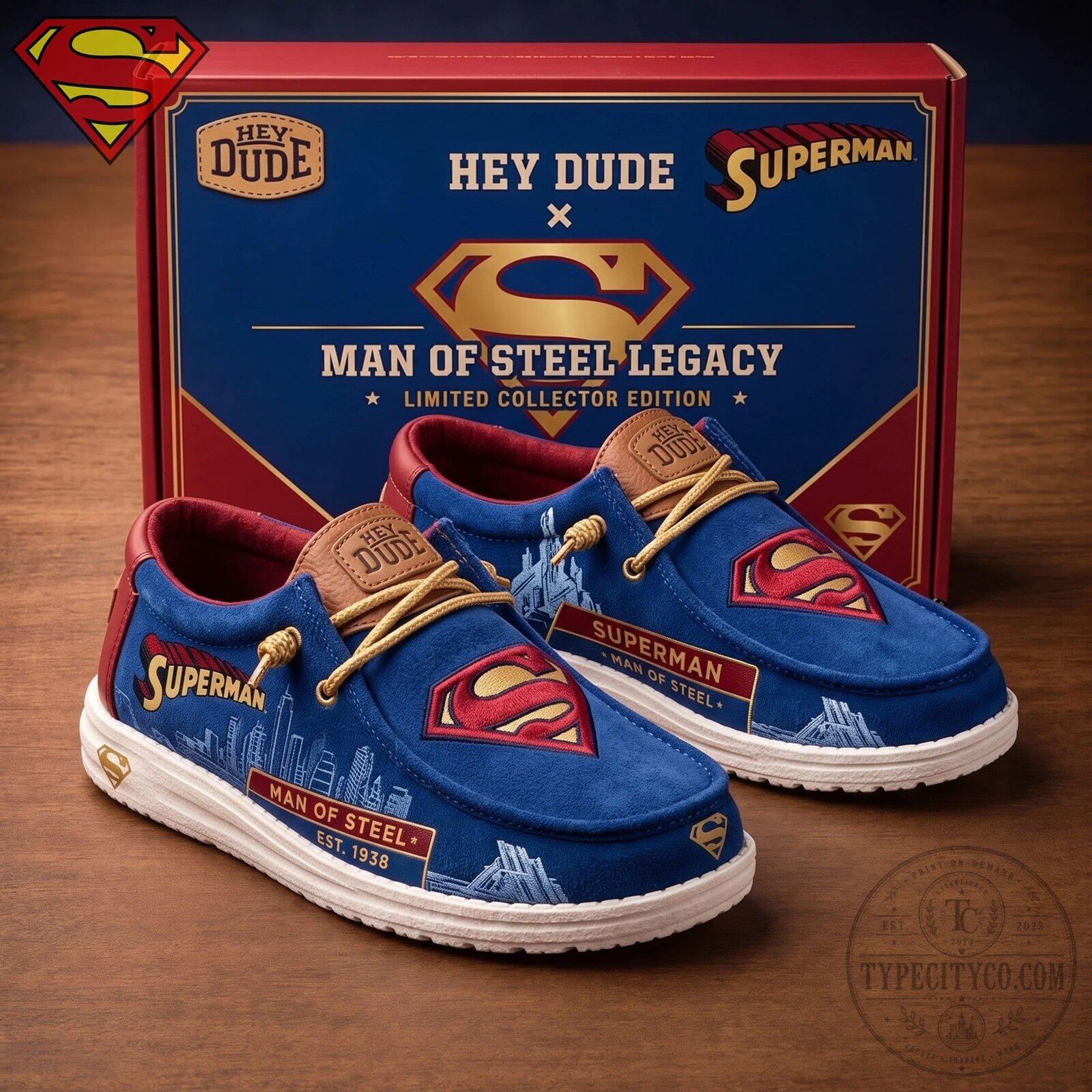 Superman Man of Steel Legacy Hey Dude Limited Collector Edition Shoes 2 Superman Man of Steel Legacy Hey Dude Limited Collector Edition Shoes