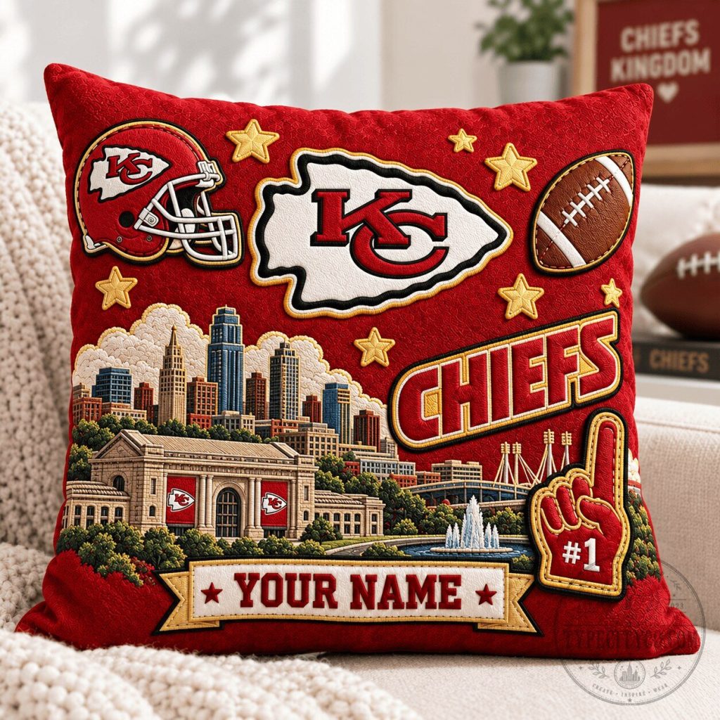 Hawkeyes Iowa Fan T-Shirt 45 Kansas City Chiefs NFL Football Team Personalized Red Throw Pillow