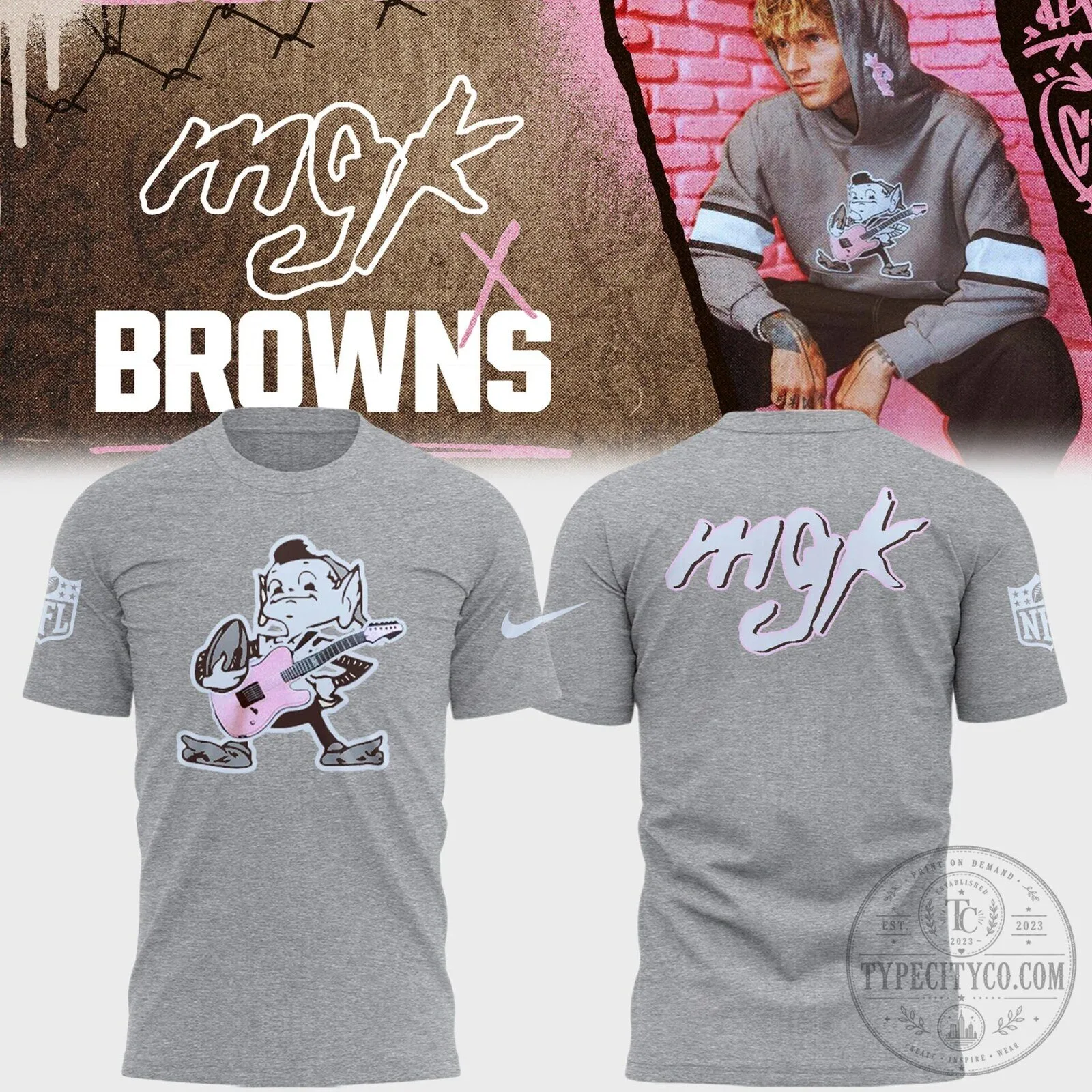 Machine Gun Kelly x Cleveland Browns Exclusive T-Shirt Edition 2 Machine Gun Kelly x Cleveland Browns Exclusive T-Shirt Edition