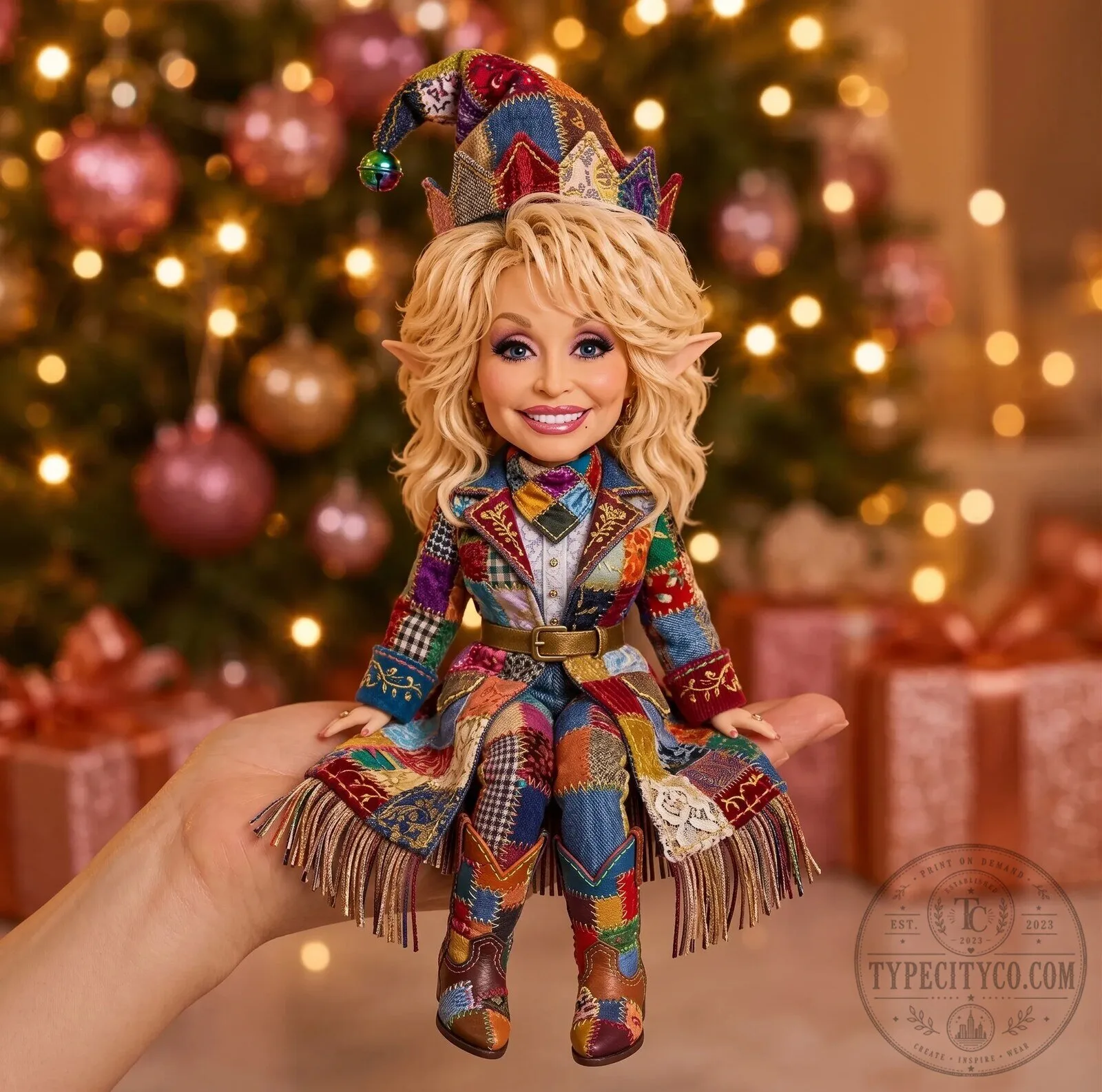 Dolly Parton Christmas Holiday Elf Keepsake Doll Figurine