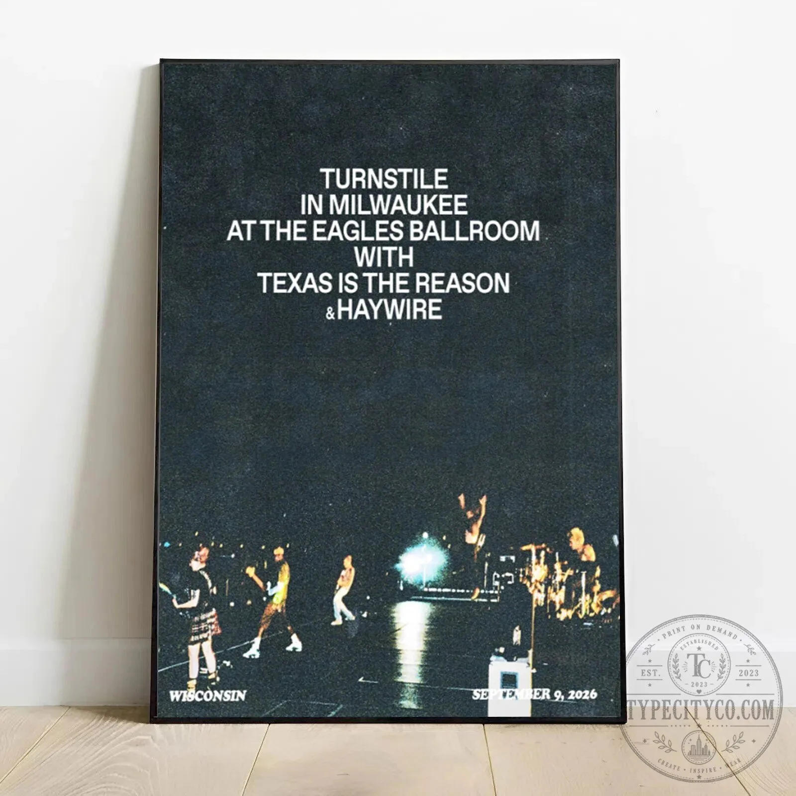Turnstile Milwaukee Eagles Ballroom Concert September 9 2026 Poster