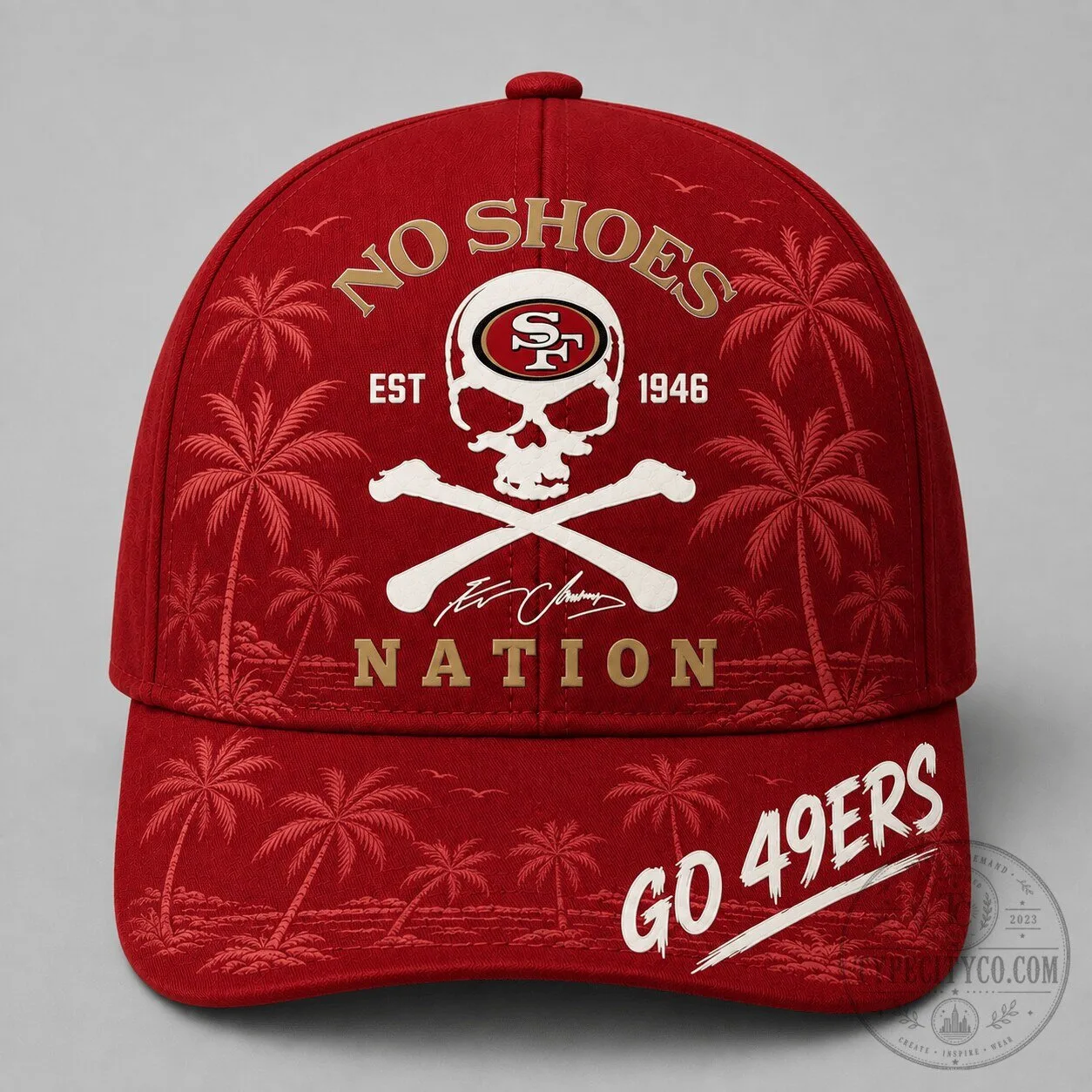 Kenny Chesney San Francisco 49ers No Shoes Nation Red Cap Hat