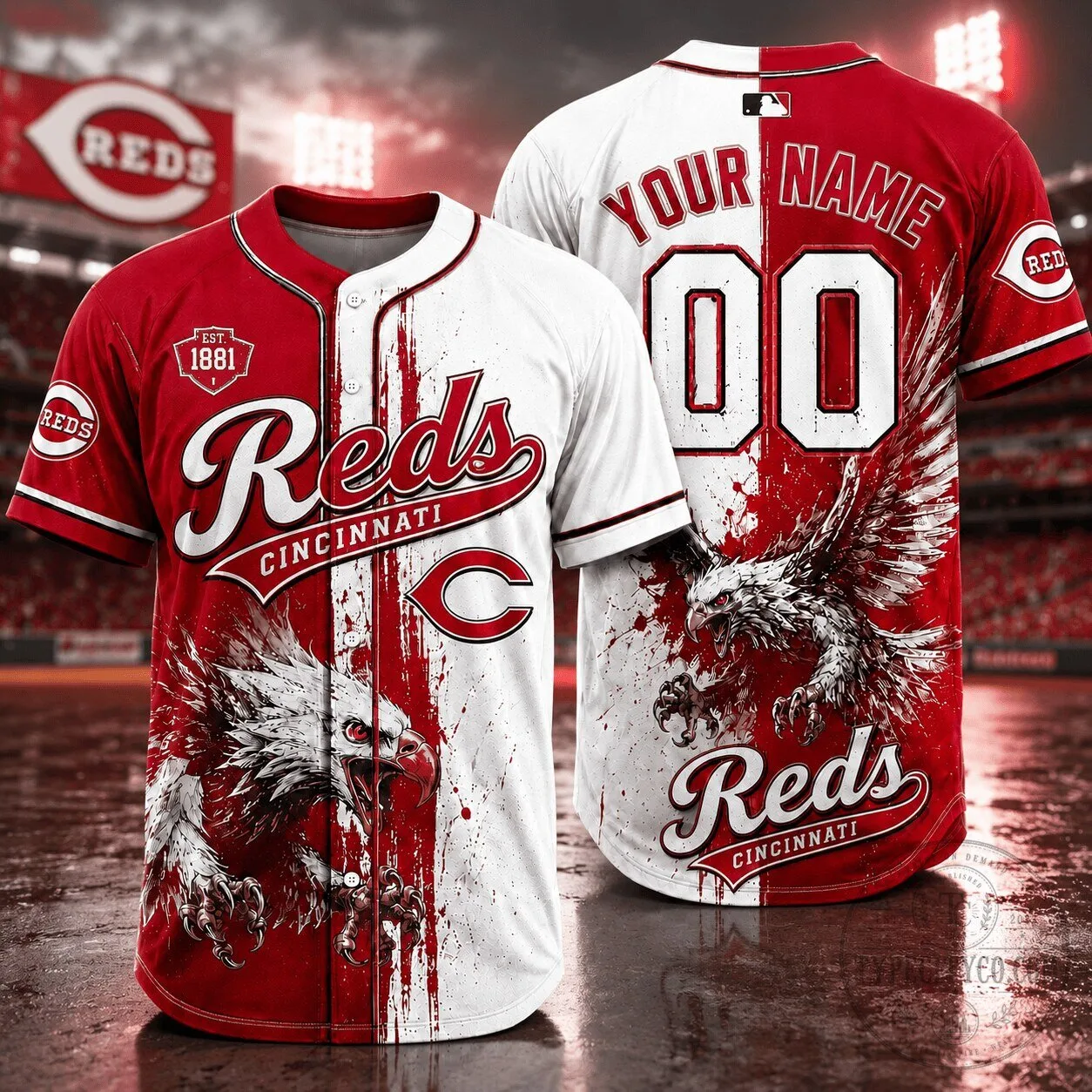 Cincinnati Reds MLB Baseball Jersey Personalized Custom Name Number