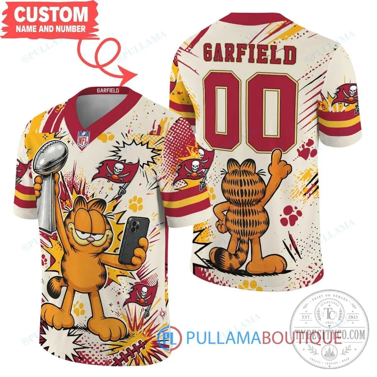 Garfield Tampa Bay Buccaneers Super Bowl Football Jersey