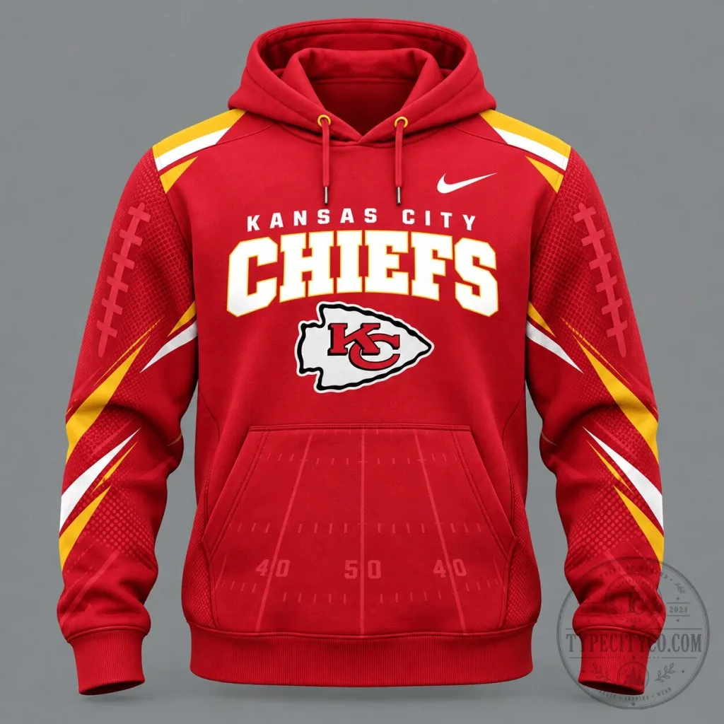 Kansas City Chiefs Football Team Red Game Day Graphic Hoodie Kansas City Chiefs Football Team Red Game Day Graphic Hoodie