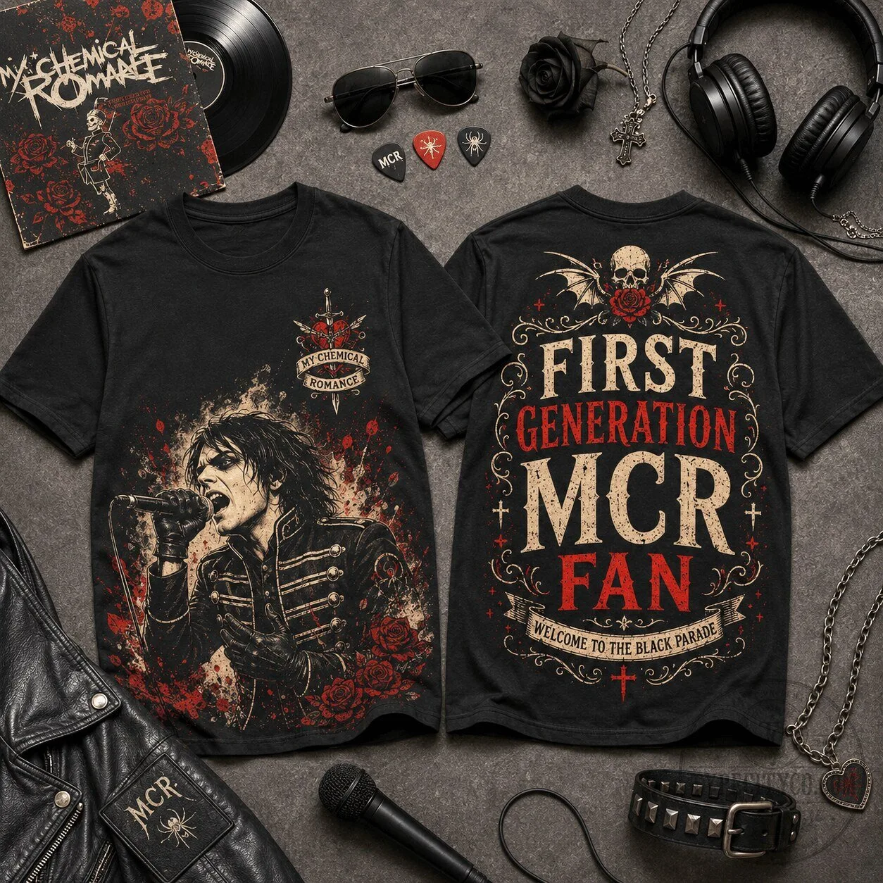 My Chemical Romance Fan Music Shirt, First Generation MCR Rock Band T-Shirt
