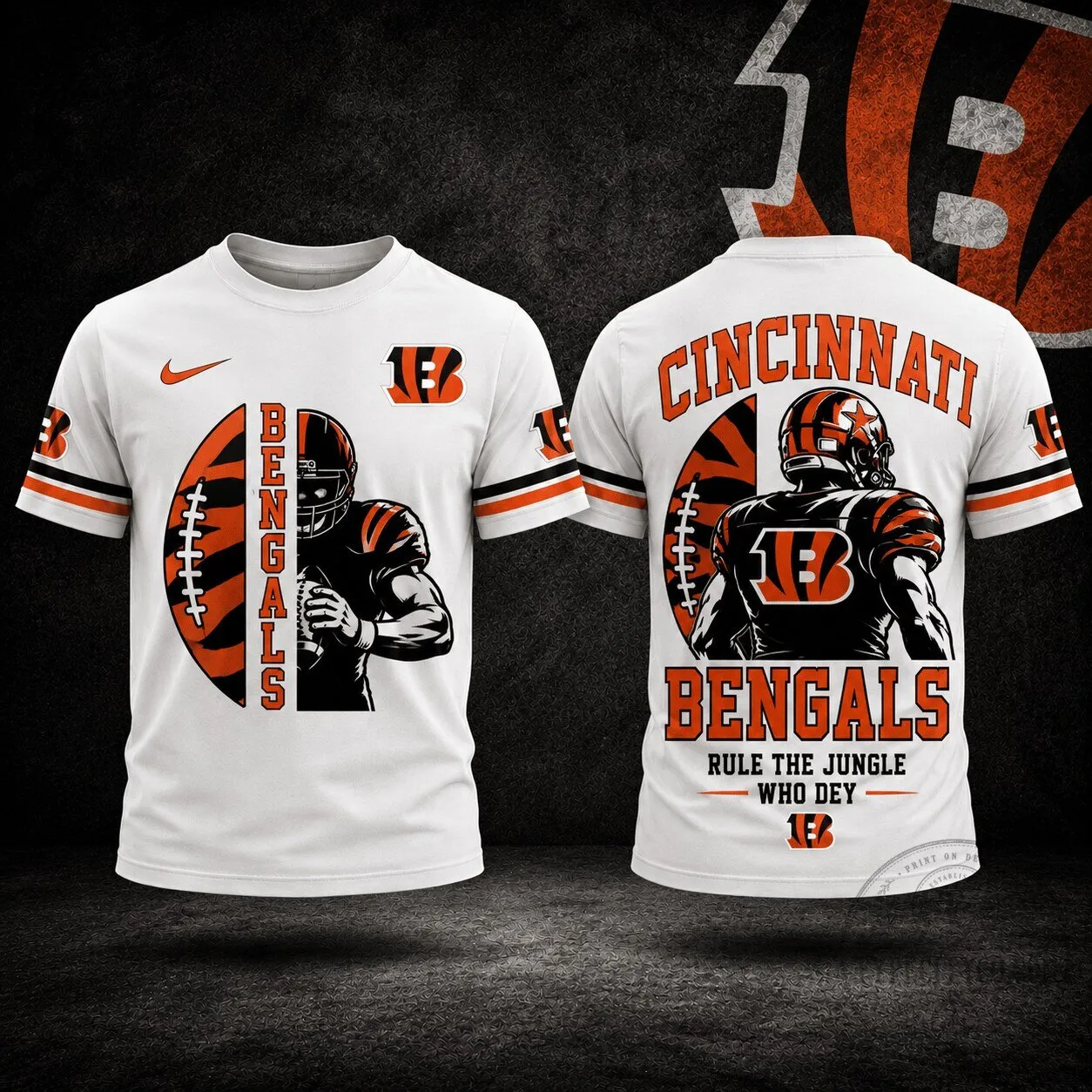 Cincinnati Football Bengals Rule The Jungle Who Dey T-Shirt
