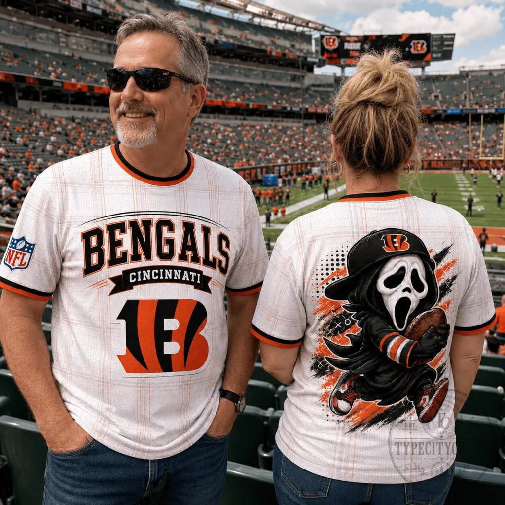 Cincinnati Football Bengals Ghostface Running Game Day T-Shirt Cincinnati Football Bengals Ghostface Running Game Day T-Shirt
