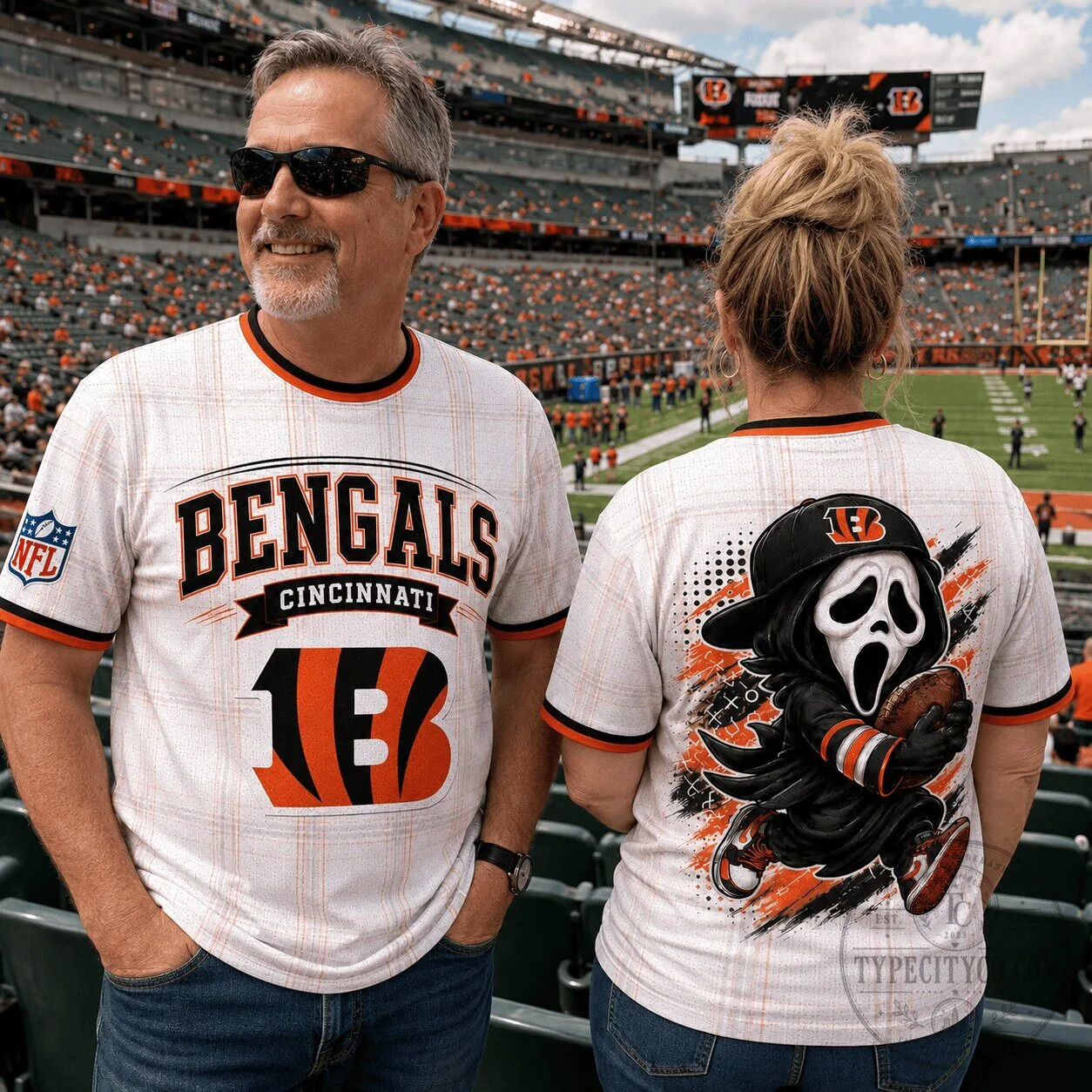 Cincinnati Football Bengals Ghostface Running Game Day T-Shirt