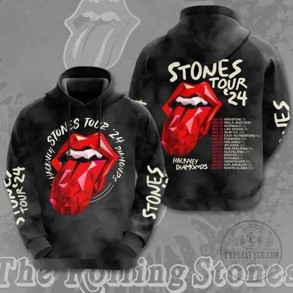 Hoodie for The Rolling Stones 2024 Tour: Hackney Diamonds Concert Dates