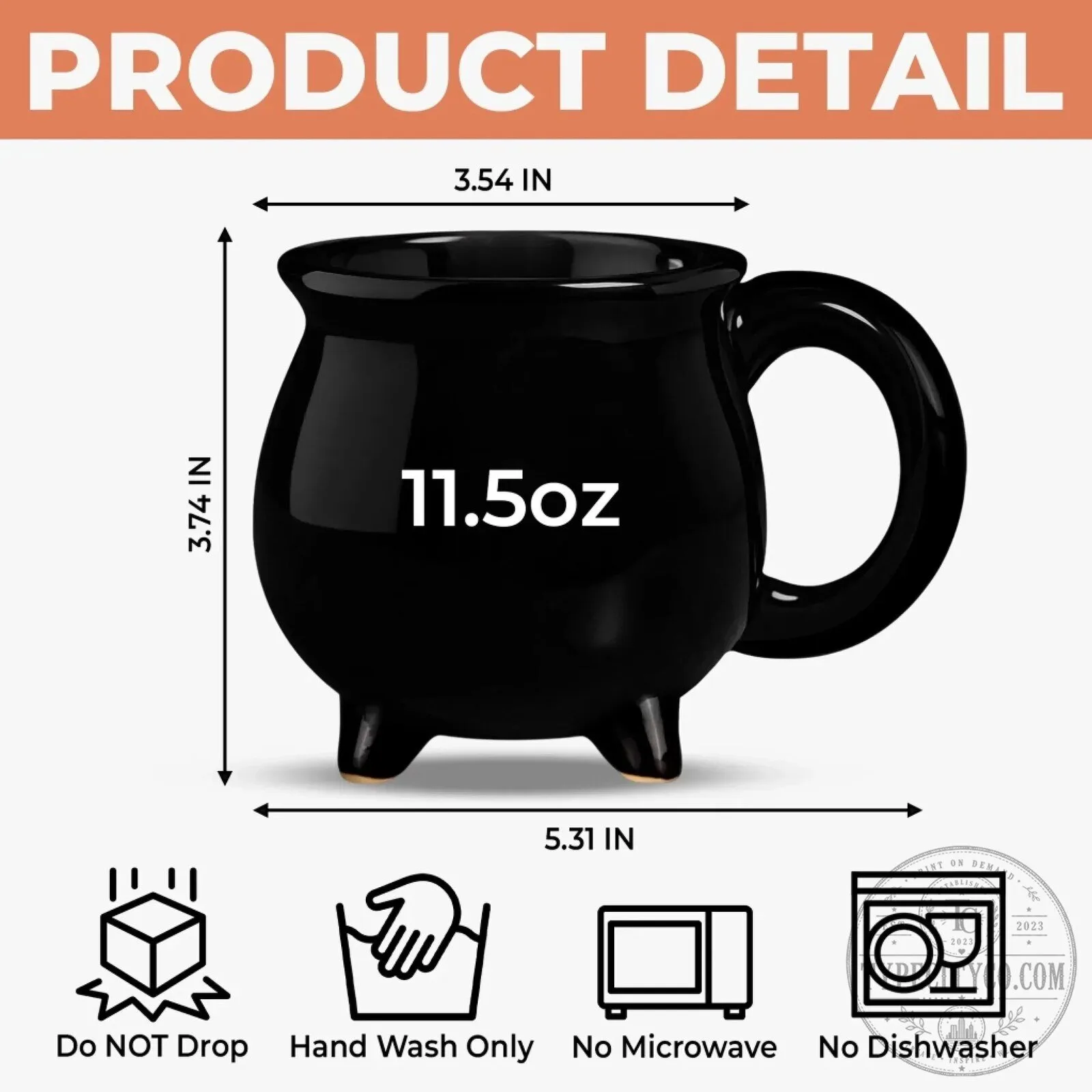 Personalized Halloween Witch Cauldron Coffee Mug with Initial B Design 19 Personalized Halloween Witch Cauldron Coffee Mug with Initial B Design
