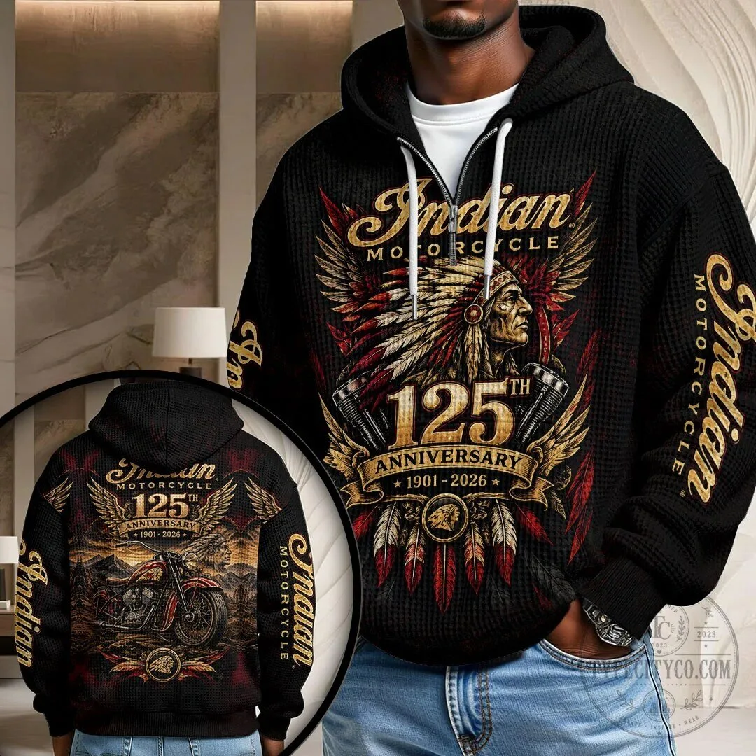 Indian Motorcycle 125th Anniversary 1901-2026 Hoodie 1 Indian Motorcycle 125th Anniversary 1901-2026 Hoodie