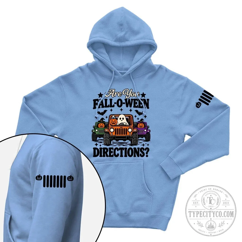 Halloween Jeep Ghost Are You Fall-O-Ween Directions Hoodie