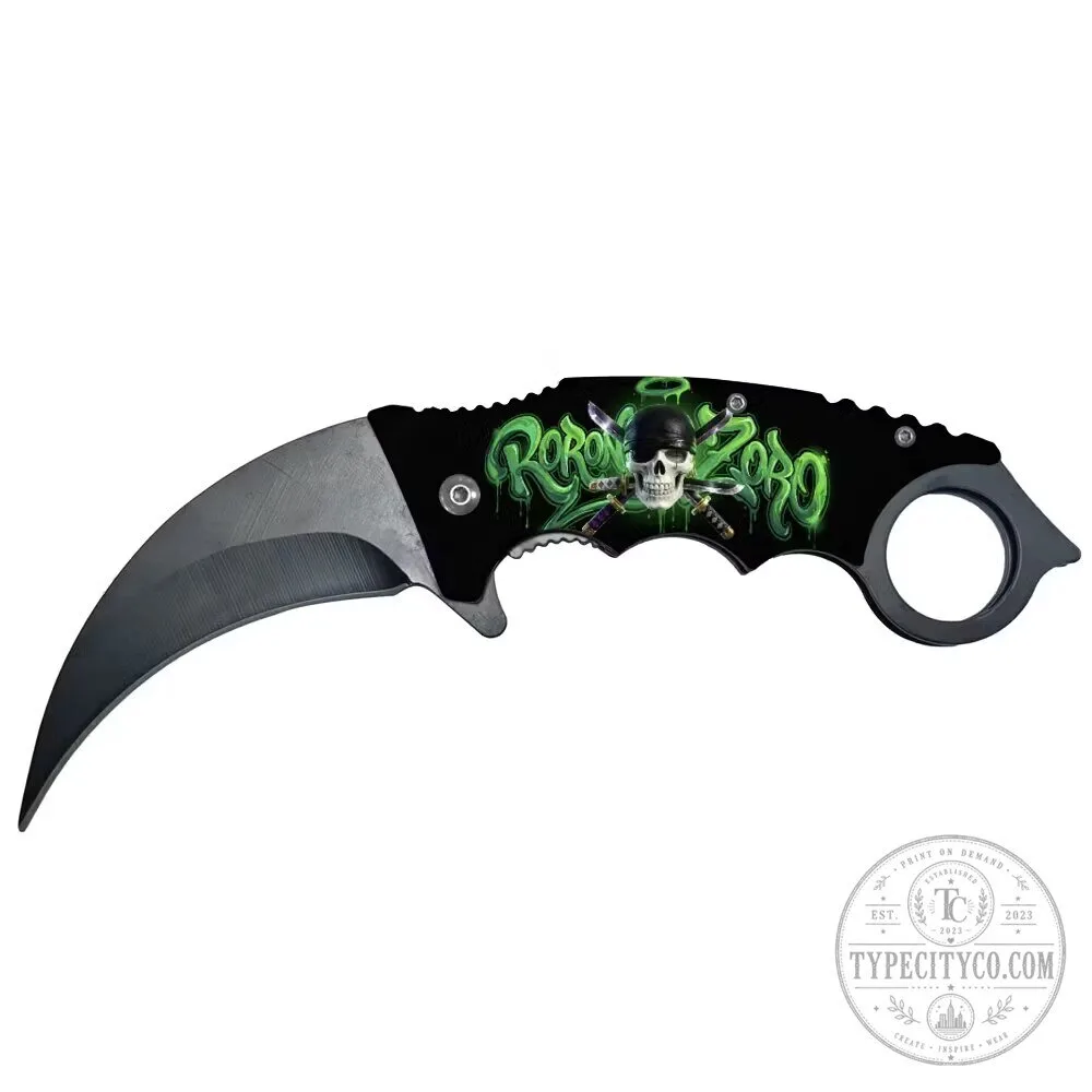 One Piece Roronoa Zoro Skull Folding Knife
