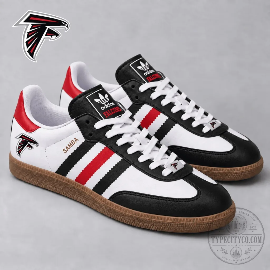 Atlanta Falcons National Football League Team Logo Samba Shoes Atlanta Falcons National Football League Team Logo Samba Shoes