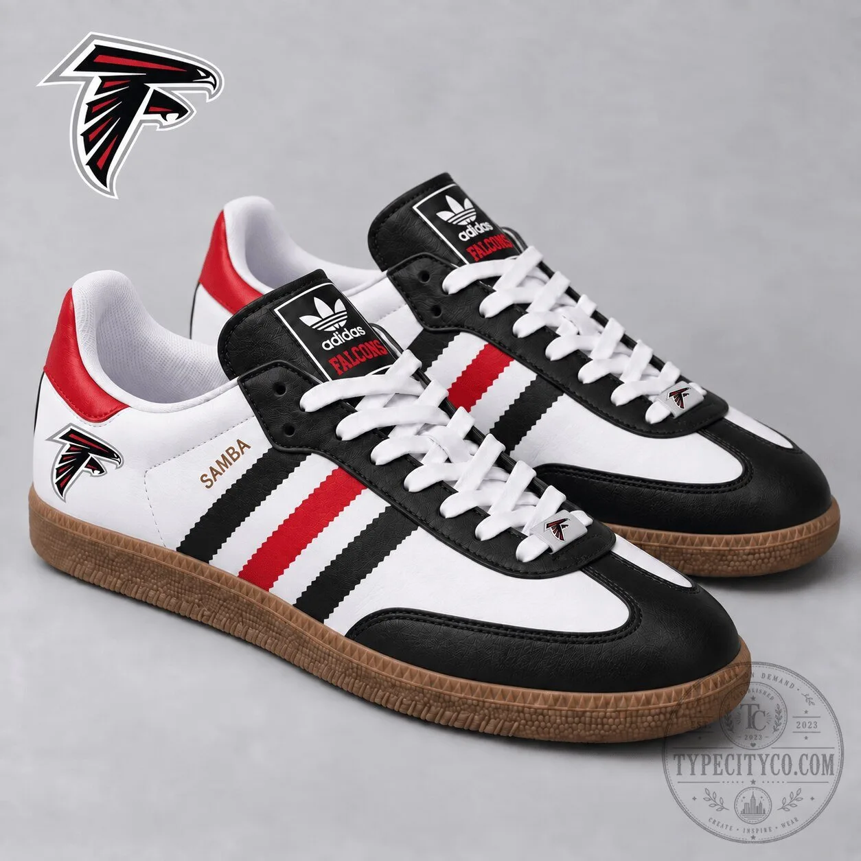 Atlanta Falcons National Football League Team Logo Samba Shoes