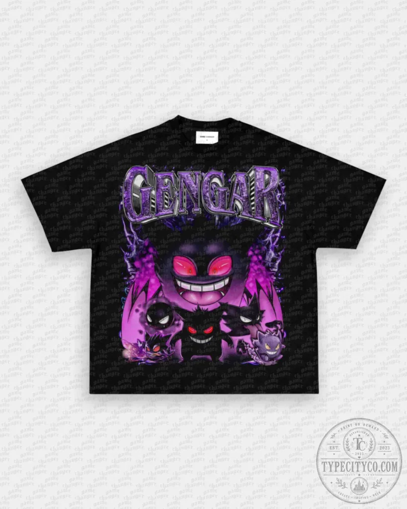 Gengar Pokemon Ghost Type Evolution T-Shirt