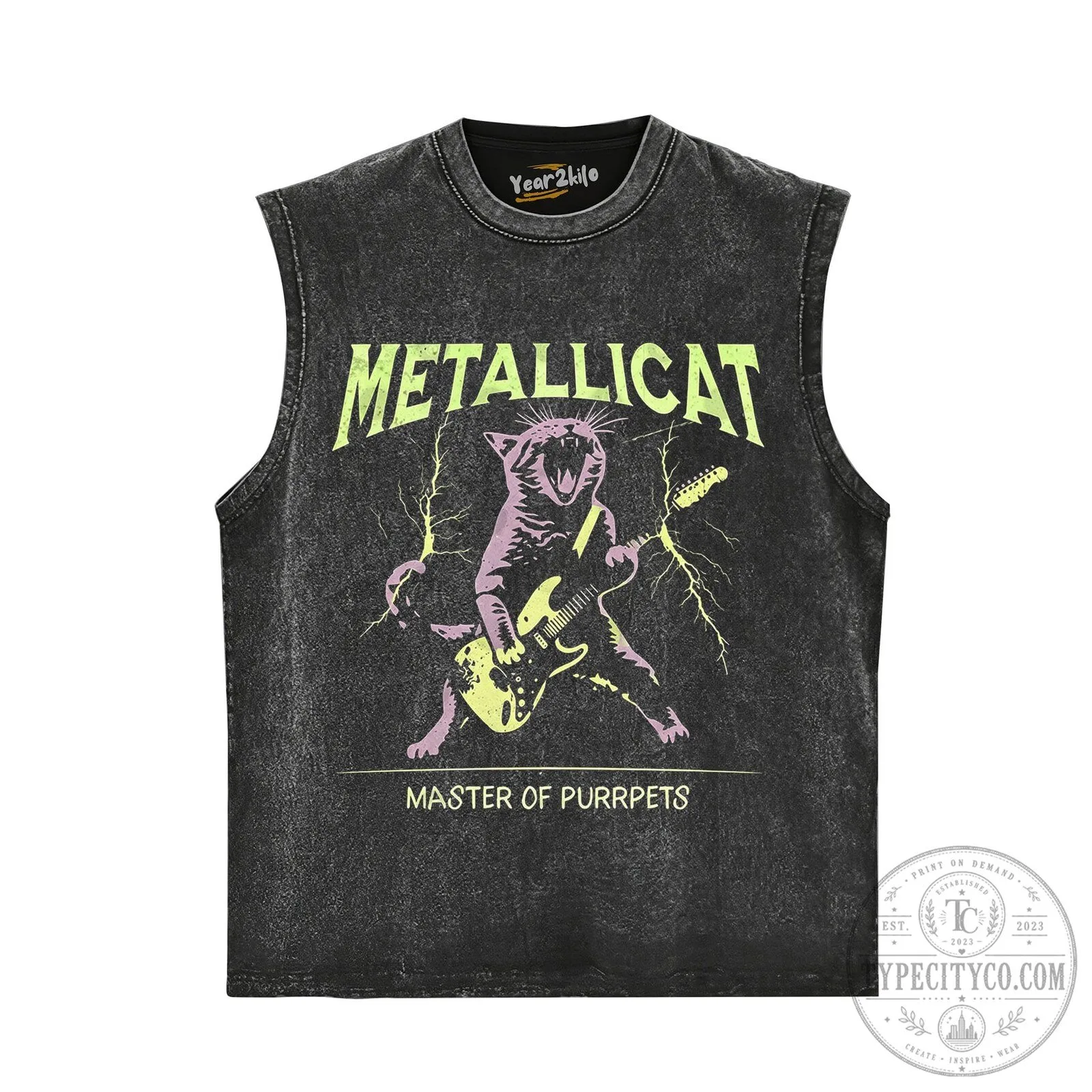 Metallica Master of Puppets Rock Cat Electric Guitar Black T-Shirt 15 Metallica Master of Puppets Rock Cat Electric Guitar Black T-Shirt