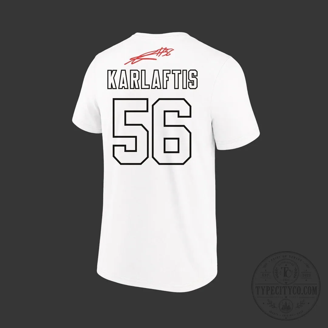 Karlaftis T-Shirt for Kansas City Chiefs Fans - George's Football Jersey 12 Karlaftis T-Shirt for Kansas City Chiefs Fans - George