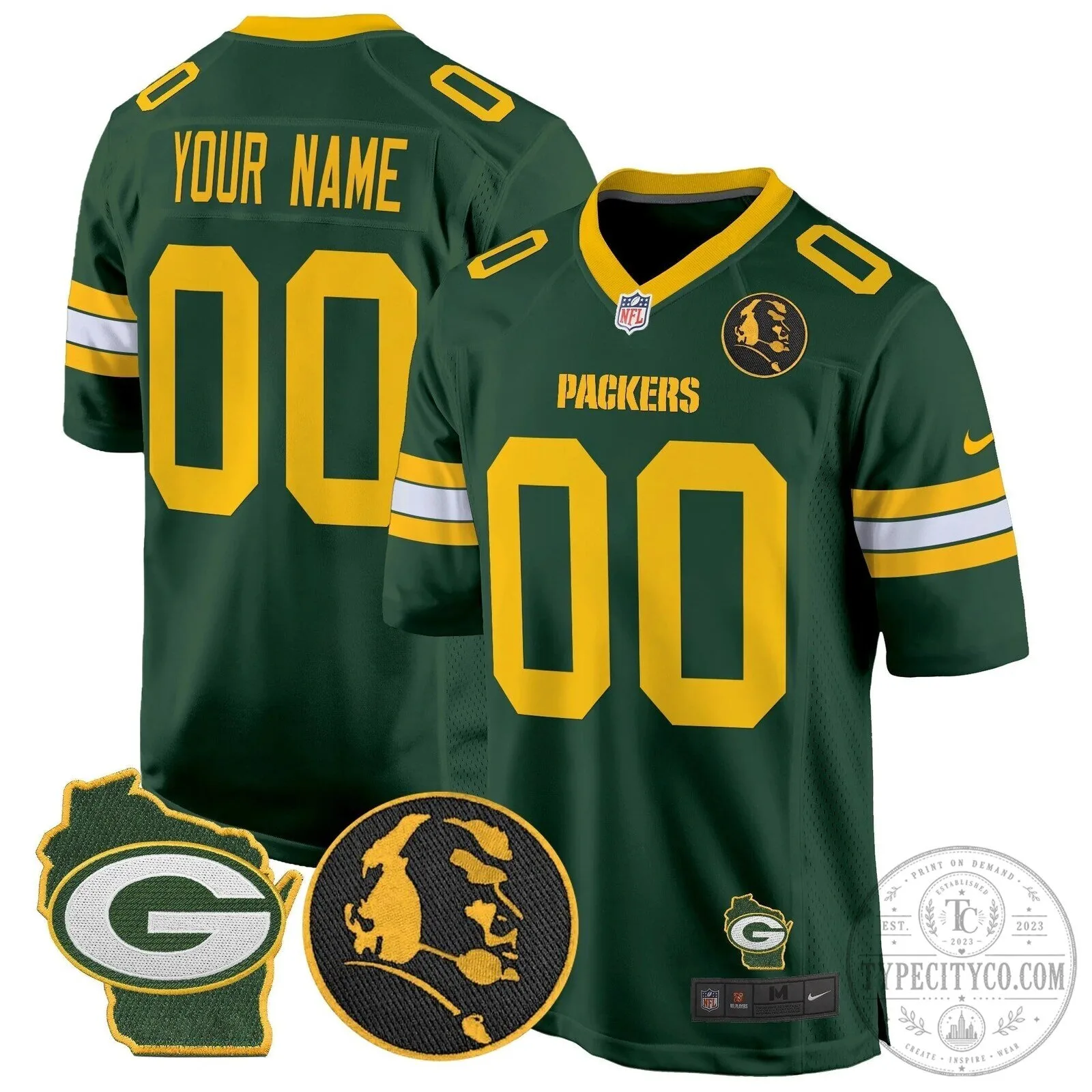 Green Bay Packers John Madden Custom Stitched Football Jersey 12 Green Bay Packers John Madden Custom Stitched Football Jersey