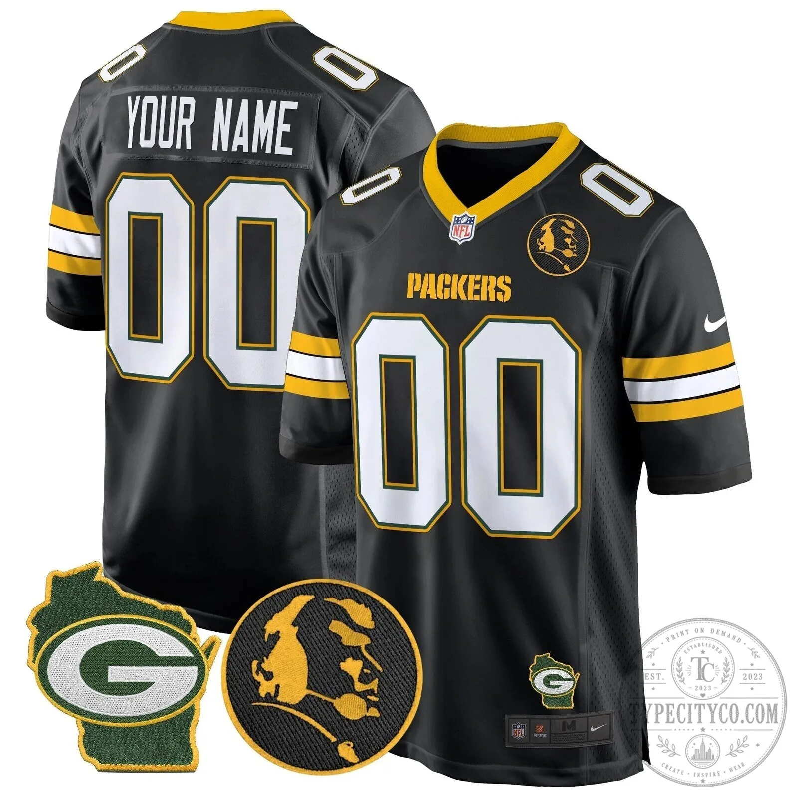 Green Bay Packers John Madden Custom Stitched Football Jersey 14 Green Bay Packers John Madden Custom Stitched Football Jersey