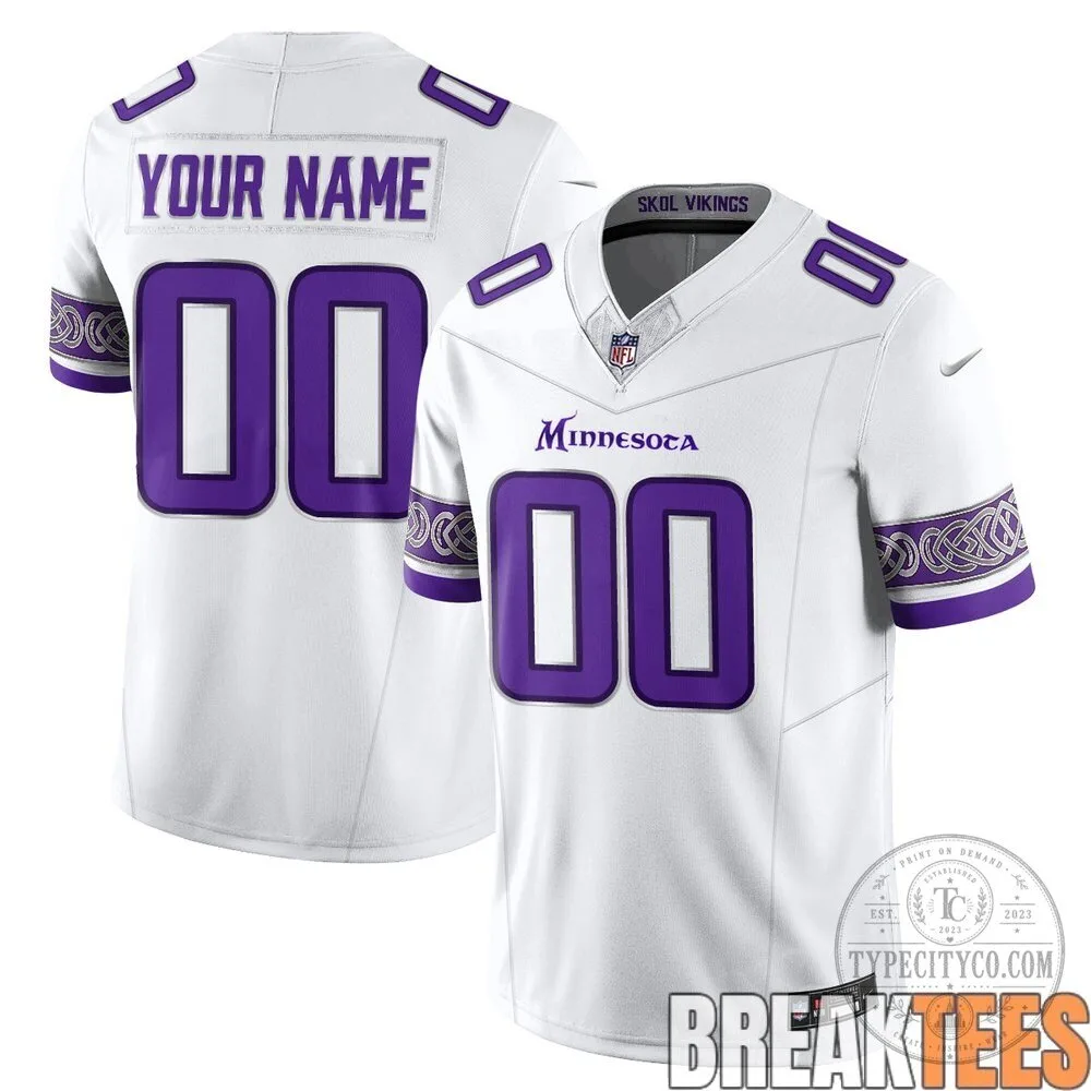 Minnesota Vikings Black Custom Football Jersey 11 Minnesota Vikings Black Custom Football Jersey